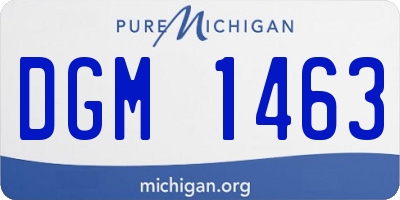 MI license plate DGM1463