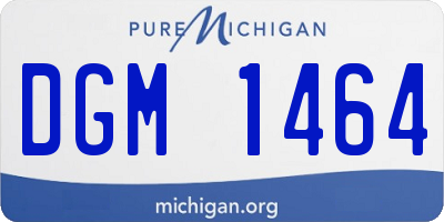 MI license plate DGM1464