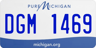 MI license plate DGM1469