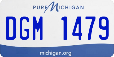 MI license plate DGM1479