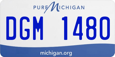 MI license plate DGM1480