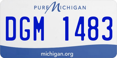 MI license plate DGM1483