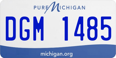 MI license plate DGM1485