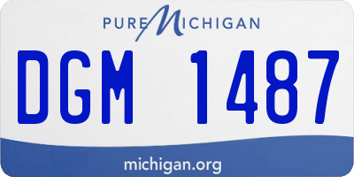 MI license plate DGM1487