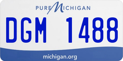MI license plate DGM1488
