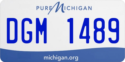 MI license plate DGM1489