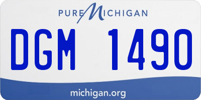 MI license plate DGM1490