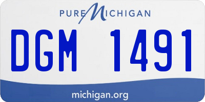 MI license plate DGM1491