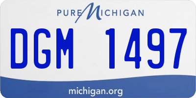 MI license plate DGM1497