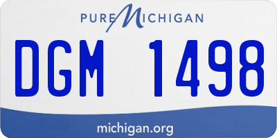 MI license plate DGM1498