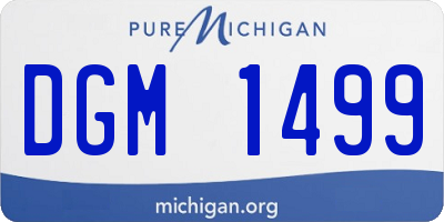 MI license plate DGM1499