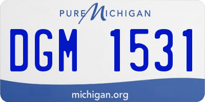 MI license plate DGM1531