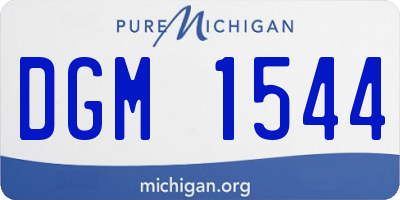 MI license plate DGM1544