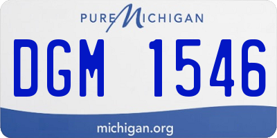 MI license plate DGM1546