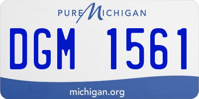 MI license plate DGM1561