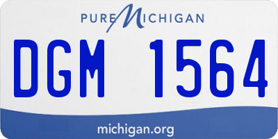 MI license plate DGM1564