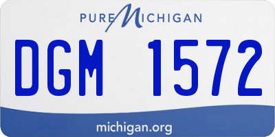 MI license plate DGM1572