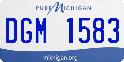 MI license plate DGM1583