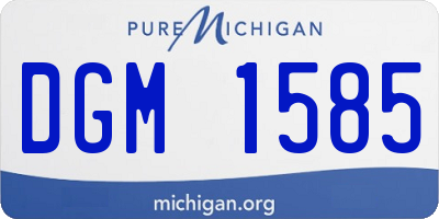 MI license plate DGM1585