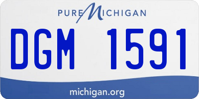 MI license plate DGM1591