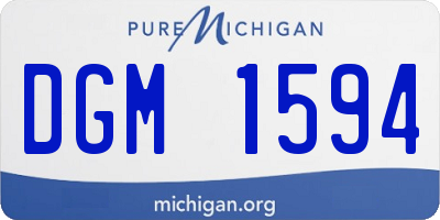 MI license plate DGM1594