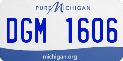 MI license plate DGM1606