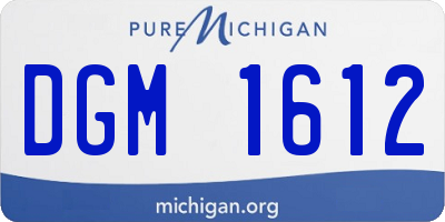 MI license plate DGM1612