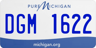 MI license plate DGM1622