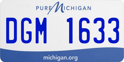 MI license plate DGM1633