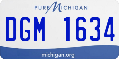 MI license plate DGM1634