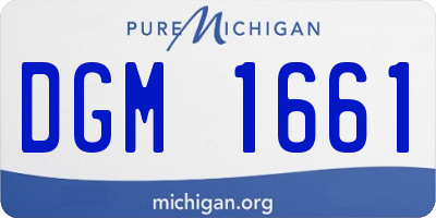 MI license plate DGM1661