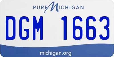 MI license plate DGM1663