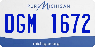 MI license plate DGM1672