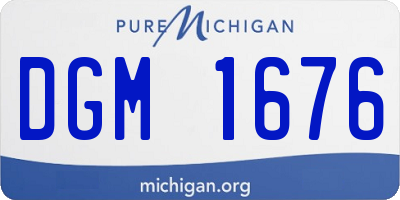 MI license plate DGM1676