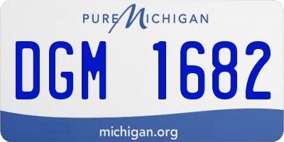 MI license plate DGM1682
