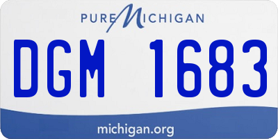 MI license plate DGM1683