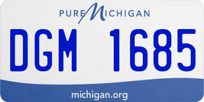 MI license plate DGM1685