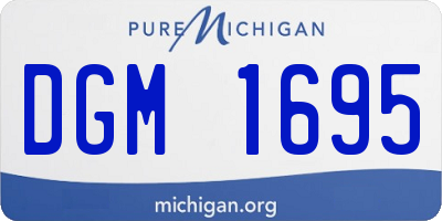 MI license plate DGM1695