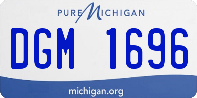 MI license plate DGM1696