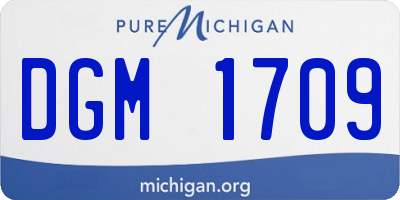 MI license plate DGM1709