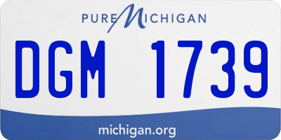 MI license plate DGM1739