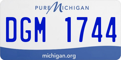MI license plate DGM1744