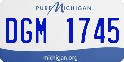 MI license plate DGM1745