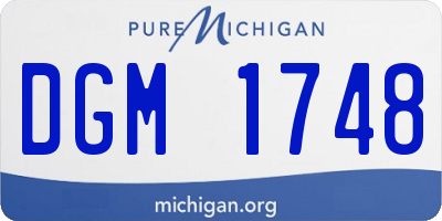 MI license plate DGM1748