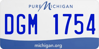MI license plate DGM1754