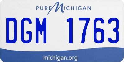 MI license plate DGM1763