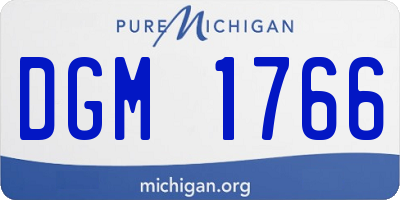 MI license plate DGM1766