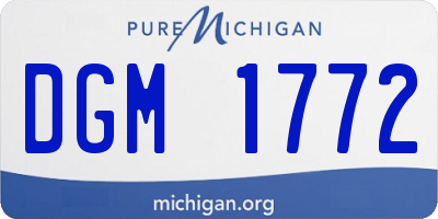 MI license plate DGM1772