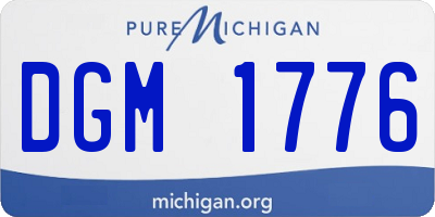 MI license plate DGM1776