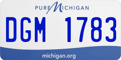 MI license plate DGM1783